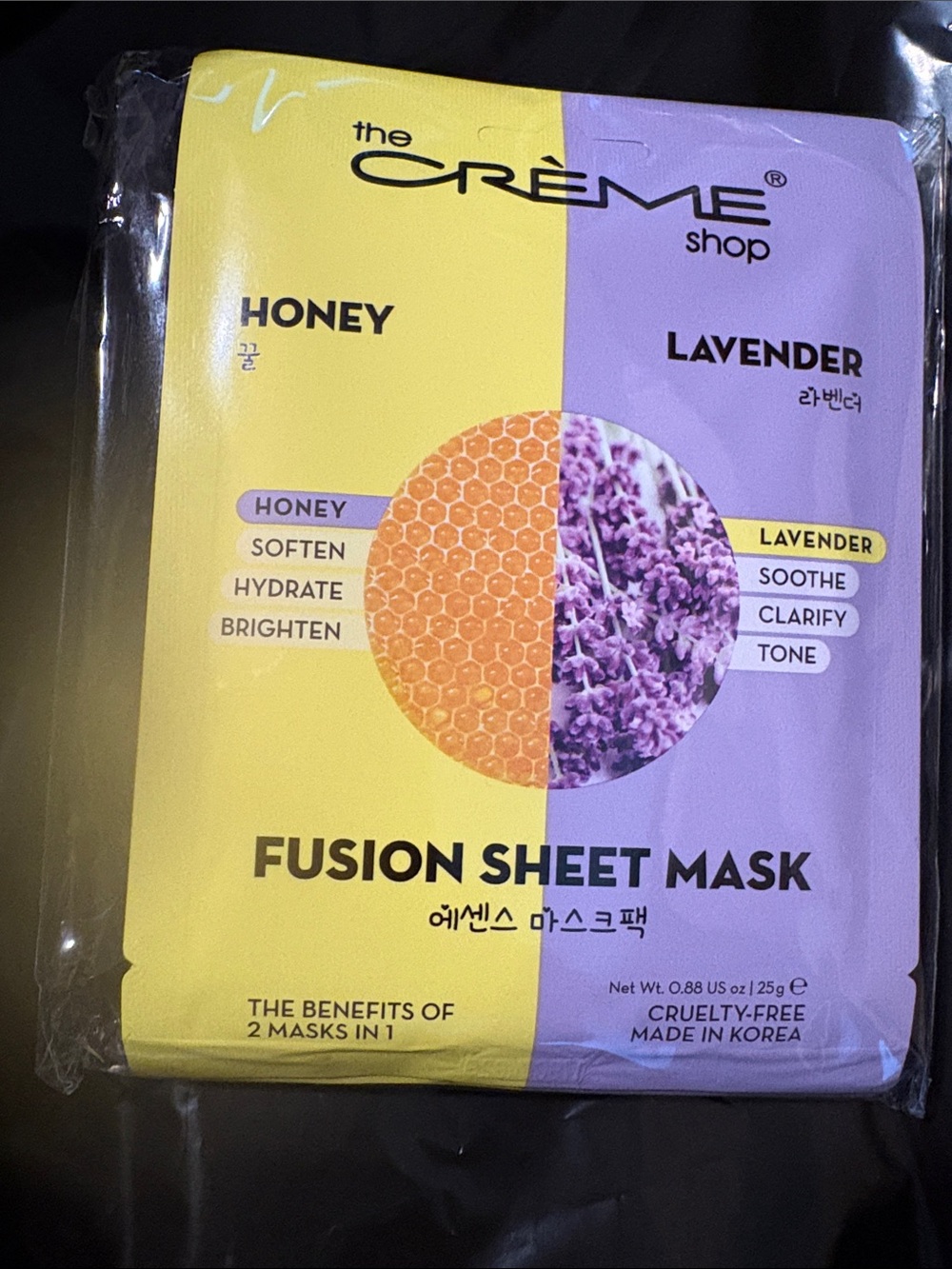 The Creme Shop Honey & Lavender Fusion Sheet Mask - Honey / Lavender 6 pcs
